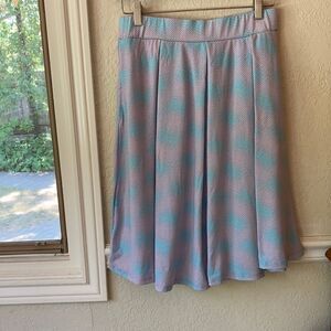 Women’s LuLaRoe Purple & Blue Madison Pocket Skirt
